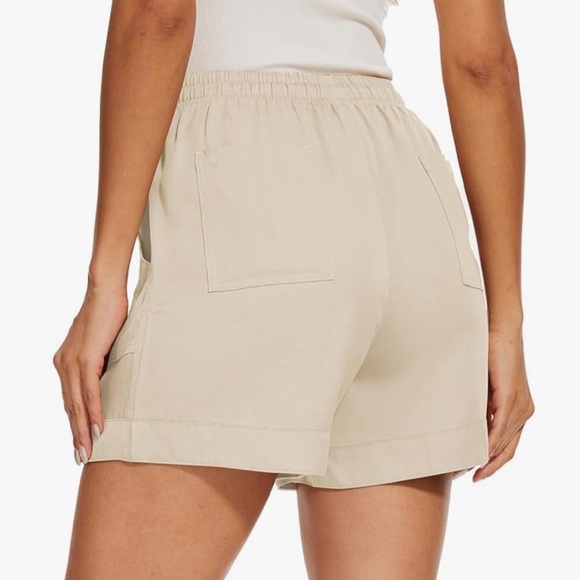 Linen blend off-white shorts size small - Picture 2 of 9